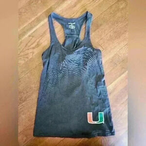Women's University of Miami Hurricanes Racerback Tank Top. Size Medium